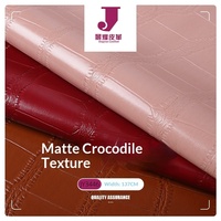 Fabrik-Großhandel 1,2mm Luxuriöses Mattes Krokodil-PVC Synthetisches Leder Rexine-Material für Geschäftskoffer Geldbörsen Möbel