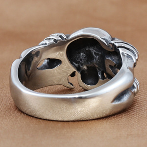 <b>Skull</b> <b>Ring</b> Stainless Steel Men's Punk Style Jewelry Gift Fashion <b>Rings</b> 213020 - Product Image 2
