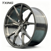 Jantes de voiture de course personnalisées 19 20 21 22 pouces, jantes en alliage monobloc forgées 5x112, gris brossé 35 mm ET pour BMW Mercedes Audi