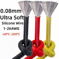 Kabel Silikon Super Lembut Tahan Suhu Tinggi 2 3 4 5 6 7 8 9 10 AWG untuk Drone RC Baterai Lipo Kendaraan Listrik Energi Baru