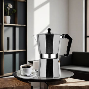Design classico italiano 2-Cup argento metallo moka Set di caffè Cross-Border europeo elettrodomestici all'ingrosso caffettiere tè - Product Image 1