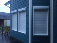 Monobloque persiana enrollable vidrio puertas ventanas aluminio ventanas personalizado control remoto automático