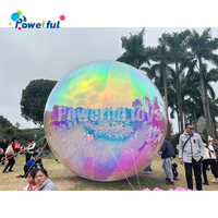 Boules irisées populaires boules de miroir ballon géant gonflable argent boule colorée grand globe de miroir gonflable