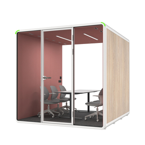 Cabina de oficina modular para interiores con aislamiento acústico, cabina de reuniones con toma de corriente integrada, ventilación, cabina de oficina grande - Product Image 2