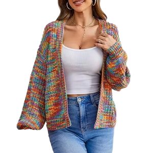 Cardigan Casual da Donna Autunnale a Maniche Lunghe, Maglione in Maglia con Effetto Sensoriale, Design alla Moda in Stile Casual - Product Image 4