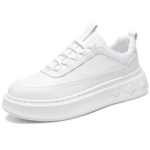 Nouvelles baskets décontractées respirantes pour hommes Printemps 2026 – Chaussures de sport blanches toutes saisons à lacets, rehaussantes, pour le skateboard - Product Image 5