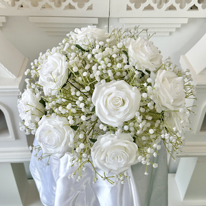 Nouvelle arrivée bébé <span class=keywords><strong>souffle</strong></span> Rose décorer fête de mariage événements photographie accessoire boule de fleurs - Product Image 1