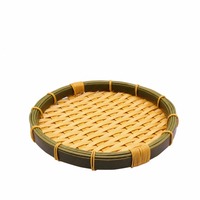 Panier tissé en PP de qualité alimentaire, motif bambou, imperméable, facile à nettoyer, écologique, style japonais, pour servir des fruits dans les restaurants