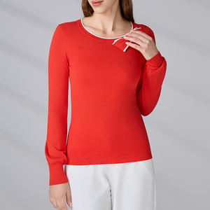 Sweater Manufacturer Custom Ladies Long‑Sleeve Knit <b>Jumper</b> Lightweight Winter Casual Women’s Long Sleeve Knit <b>Pullover</b> Top - Product Image 3