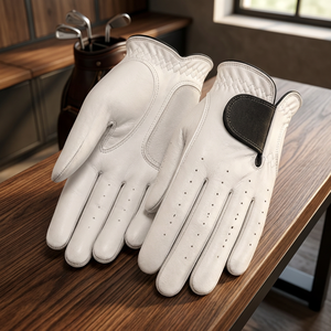 Gant de golf extérieur en cuir Cabretta avec détection d'aiguille, logo personnalisé sérigraphié, unisexe, main gauche/droite, OEM - Product Image 3
