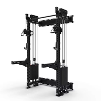 POWERMAN FITNESS Cage de musculation intégrée commerciale, utilisation à domicile, machine Smith multifonctionnelle, cadre de gantry, banc d'entraînement OEM