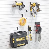 Accessoires de garage robustes détachables et ajustés Supports d'étagère pour porte-outils électriques 12 étagères en fil métallique Slatwall