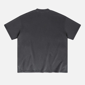 Streetwear OEM Bulk Tshirt Wahed Blank Custom Vintage Black <strong>Basic</strong> Tshirt - Product Image 4