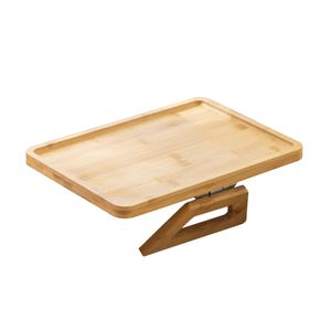 High Quality Square Wooden <b>Sofa</b> Side Tray <b>Bamboo</b> Armrest Custom Logo Wholesale for Promotional Business Gifts Couch Armrest Tray - Product Image 6