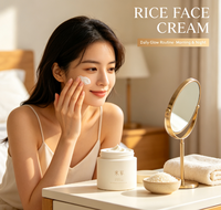 Crème Visage au Riz Hydratante et Éclaircissante avec Extrait de Son de Riz PDRN – Soin Quotidien Doux et Lissant pour une Peau Hydratée