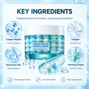 Hot Selling Firming Lifting Skincare Deep Moisturizing Sagging Loose Dehydration Collagen GHK-Cu Copper Peptide Capsule <b>Cream</b> - Product Image 5