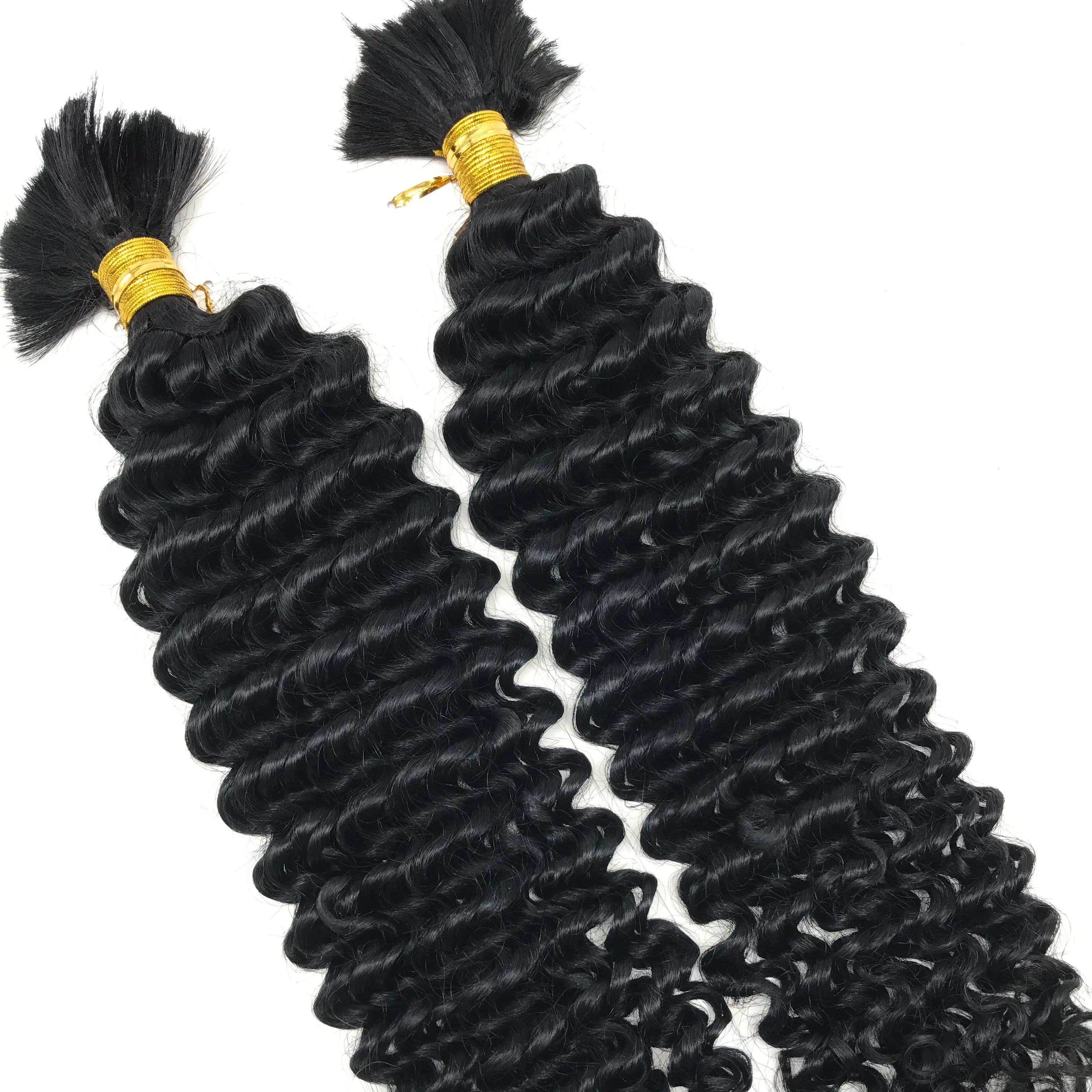 Wholesale Cheap Drop Shipping Human Hair Bundles Brazilian virgin Deep Wave Bulk Hair Wefts Extension