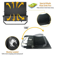 Projecteur LED de sécurité IP66 100W 150W 200W 300W, étanche, pour extérieur, parking et jardin, certifié ETL CE