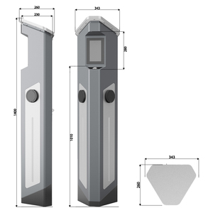 Station de recharge pour véhicules électriques à montage au sol 2 x 11 kW, double prise Type 2, OCPP 1.6J, 22 kW au <span class=keywords><strong>total</strong></span> pour deux voitures - Product Image 6