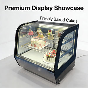 Réfrigérateur de présentation à porte vitrée à deux portes, à température unique, design en verre incurvé, pour la crème glacée et les gâteaux, Mexique, Brésil, Colombie - Product Image 2