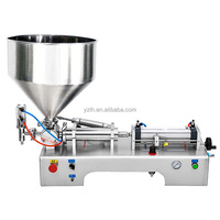 Machine de remplissage semi-automatique pneumatique à piston pour jus, huile, eau, miel, sauce, crème et liquides visqueux en bouteille