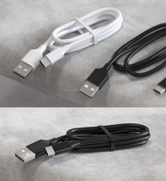 Cargador USB, enchufe de la UE, interruptor de alimentación de carga, adaptador de enchufe de viaje, 5V, 2A, negro, blanco, cable de carga para lámparas de luz LED, 2A
