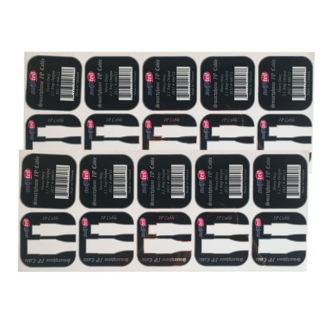 Manufacturer Customized HUB Sticker Mobile Phone Data Cable Charger Sticker