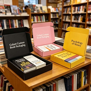 Échantillon gratuit, boîte d'expédition en papier ondulé personnalisée avec logo, couleur rose, pour cosmétiques, livres, emballage postal - Product Image 6