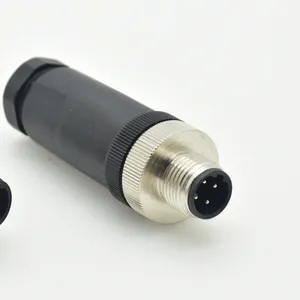 Stecker M12 4-polige D-Codierung Stecker IP67 Amphenol Stecker Wasserdichte Buchse Elektronischer Stecker