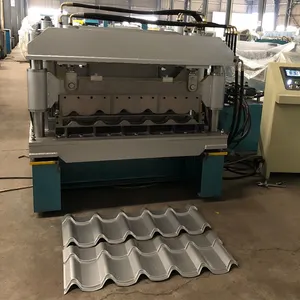 उच्च गुणवत्ता नालीदार शीट धातु जस्ता रंग छत चमकता हुआ टाइल रोल बनाने की मशीन चीन