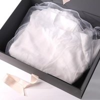 Logo imprimé personnalisé de luxe magnétique cadeau pliable grand emballage robe de mariée boîte à vêtements