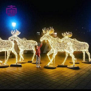 3D Lighted Christmas Deer Motif <b>Light</b> with LED <b>String</b> <b>Lights</b> Outdoor - Product Image 2