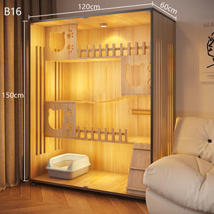 Haute qualité pliable chat château Style extérieur meubles pour animaux de compagnie nid armoire bouton fermeture qualité lapin Cage motif Animal - Product Image 5