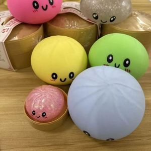 Juguete Antiestrés de Masa de Baozi con Cara Sonriente, Bolas de Alivio del Estrés, Juguetes de Comida para Apretar - Product Image 3