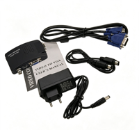 Adaptador convertidor de video BNC a VGA y S-Video a VGA al por mayor para conectar el host de vigilancia al monitor, fabricado en China