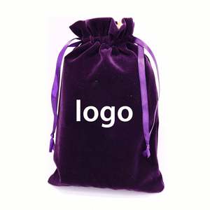 Wholesale Luxury Gift Card <b>Dice</b> Crystal Travel Reusable Large Velvet Purple Drawstring Jewellery <b>Bag</b> - Product Image 1