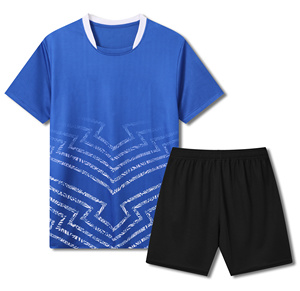 Kaos Pria Dewasa Cepat Kering Lengan Pendek Set Jersey Sepak Bola Pria 100% Poliester Sweatshirt Jersey Sepak Bola Musim Panas - Product Image 5