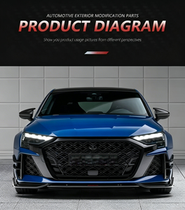 Kit de Carrocería para Audi <span class=keywords><strong>Q8</strong></span> 2020-2022, Actualización al Estilo <span class=keywords><strong>RS</strong></span> <span class=keywords><strong>Q8</strong></span>, Parachoques Delantero/Trasero, Difusor Trasero, Labio Delantero, Rejilla Delantera, Actualización de Parachoques - Product Image 6