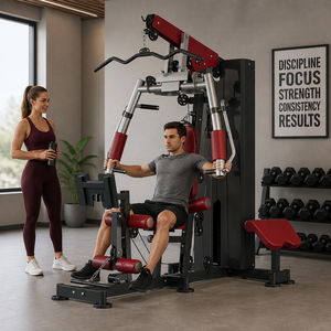 Station de <span class=keywords><strong>musculation</strong></span> multifonctionnelle, équipement de <span class=keywords><strong>musculation</strong></span> à domicile en acier, norme britannique et européenne, machine à <span class=keywords><strong>musculation</strong></span> avec poids empilables de 160 lb - Product Image 5