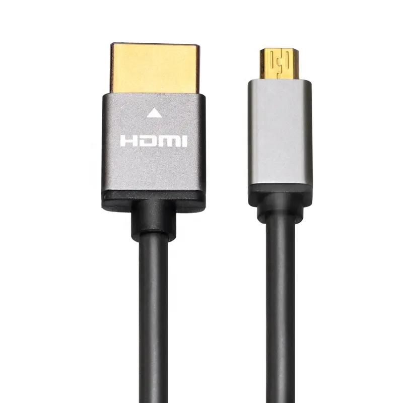 Micro HDMI to HDMI Cable Male to Male Cable 4K@120HZ 4.5FT 1m 2m 18gbps 3D 20 4.5 Mm PS-HDMI 4K Slim-r Gold Plated Support Stock