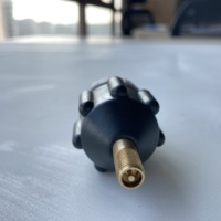 Adaptateur de valve à air noir pour planche de SUP, kayak, canoë, radeau, bateau pneumatique, bateau de pêche, accessoire de surf