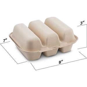 Caja para Ensaladas Desechable y Biodegradable de Caña de Azúcar con Tapa de PET, Utilizada como Contenedor para Empacar Alimentos como Sándwiches - Product Image 5