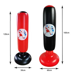 Boxing Boxing Kicking Bag Factory Made PVC 120cm 160cm Standing Kick Boxing Kicking Man Inflatable Punching Bag Bag