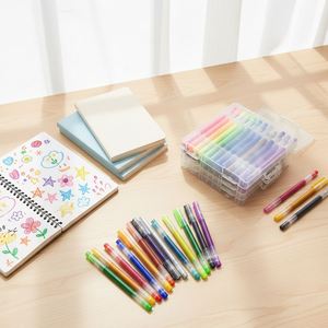 Promotional Business Gel <b>Pen</b> with Glitter Ink Plastic Material Big Capacity 2.5 Gram for Office & School Use - Product Image 4