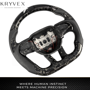Volante de Fibra de Carbono Personalizado Kryvex para Charger <span class=keywords><strong>Challenger</strong></span> SRT Hellcat <span class=keywords><strong>2014</strong></span>-2023 para Jeep Grand Cherokee Trackhawk - Product Image 3
