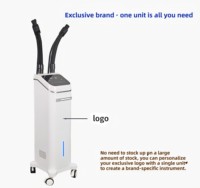 Appareil Portable Ultrasonique à Nano-Ozone et Vapeur, Entièrement Automatique avec Écran LED Numérique, pour Salon de Coiffure, Spa, Hydratation et Application d'Huile
