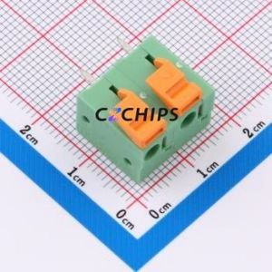 1891399 Spring Terminal Block Through hole Component (THT),P=7.62mm Connector 7.62mm Green Through Hole 2P - Product Image 1