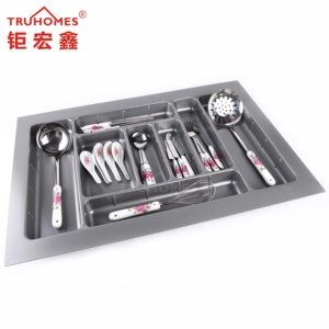 Hot sales plastic knife holder home kitchen cutlery tray for knife and spoon