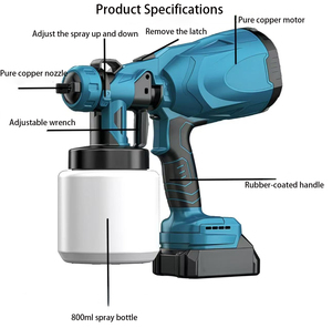 Pistola <span class=keywords><strong>de</strong></span> Pintura Inalámbrica Mini, Motor sin Escobillas, Batería <span class=keywords><strong>de</strong></span> Litio <span class=keywords><strong>de</strong></span> Grado Industrial, para Uso Doméstico y <span class=keywords><strong>Bricolaje</strong></span>, Vaso <span class=keywords><strong>de</strong></span> 200 ml - Product Image 3