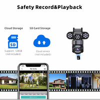 Cámara de Vigilancia Wifi Wistino de 6MP HD con Tres Lentes, Detección Panorámica de 360 Grados, Visión Nocturna a Todo Color, Cámara de Seguridad Wifi